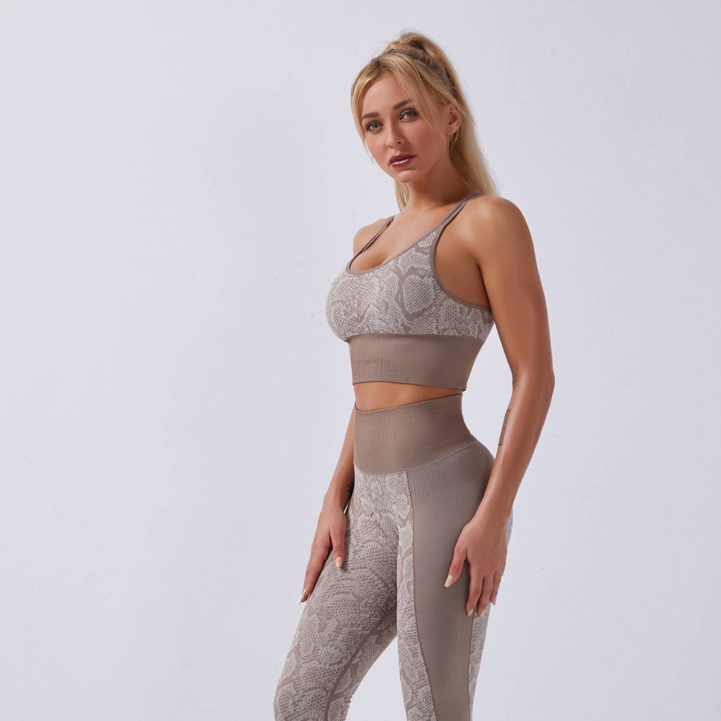 Snake Pattern Seamless Sports Set