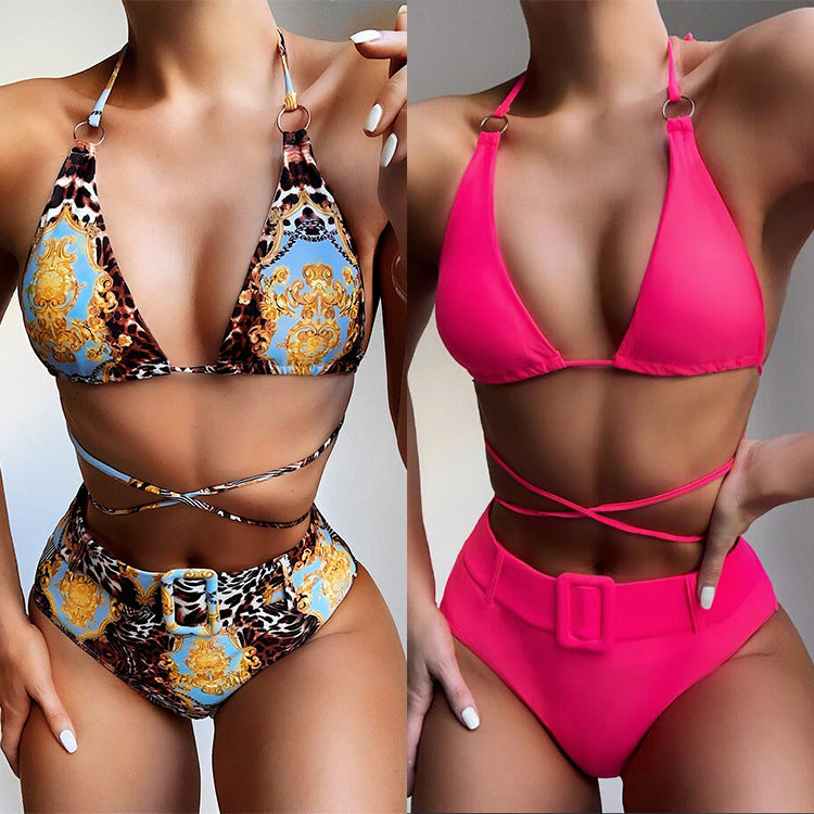 Printed Halter Bikini