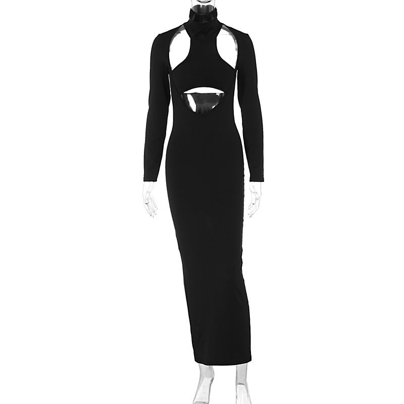 New Long Sleeve Women's Clothing High Collar Temperament Dress