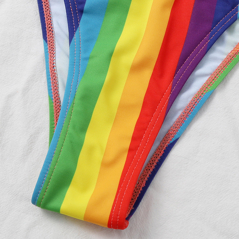 Split Rainbow Bar Women's Bikini